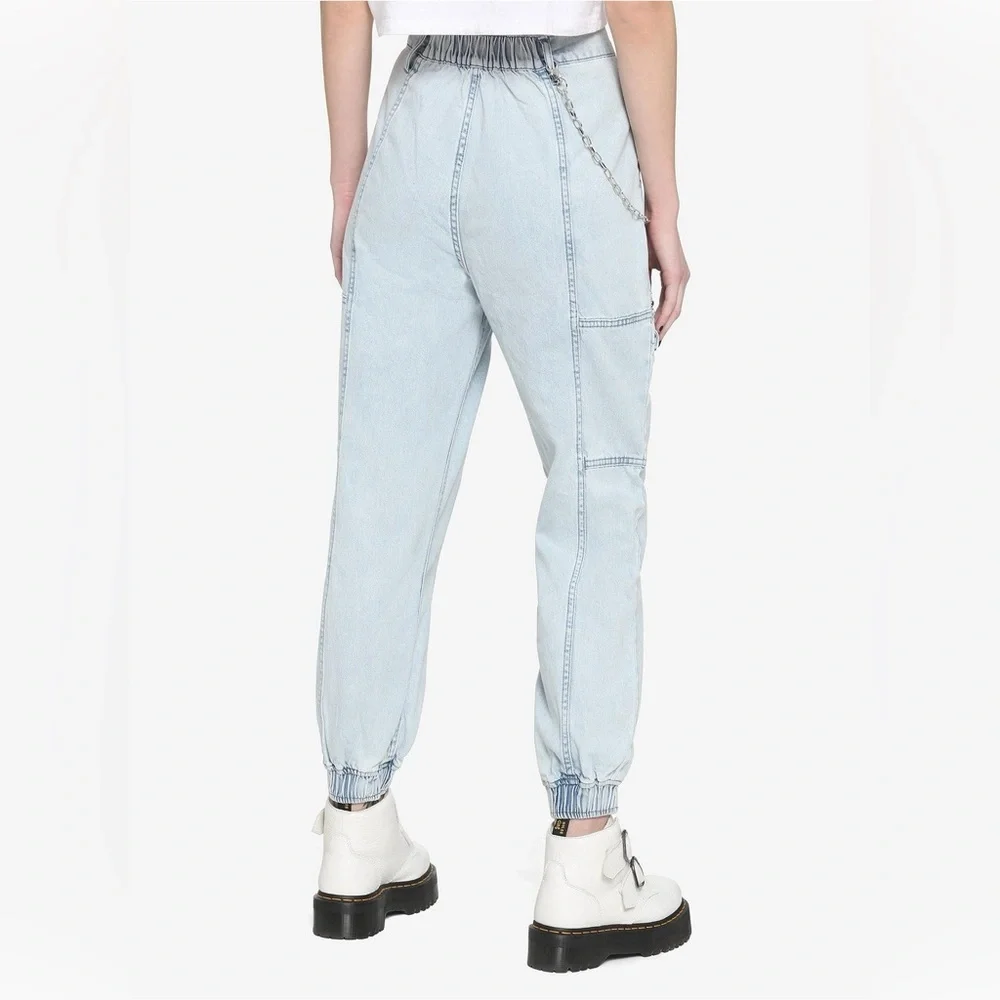 Hot Topic Light Blue Women's Cargo Jeans Size S - Picture 2 of 11